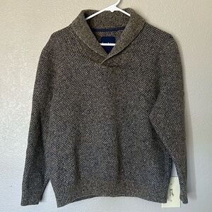 Tommy Bahama Linen Wool Blend Pullover Grandpa Core Shawl Collar Sweater